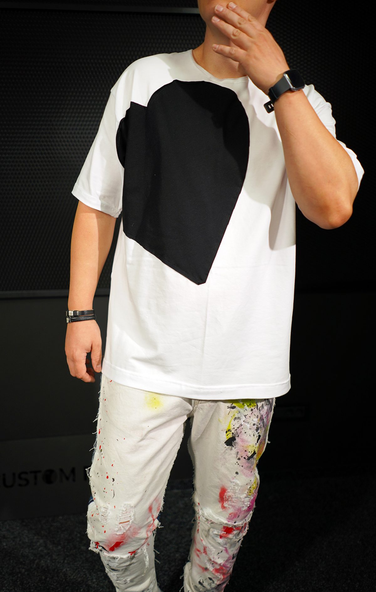 NEO Contrasting heart t-shirt MTL7006
