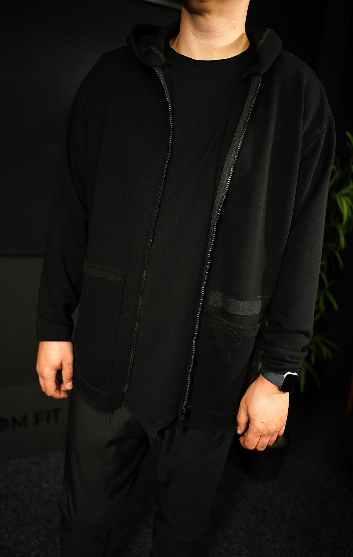 NEO Black KUBE Hoodie Hanorace MHL7010 NEO Black KUBE Hoodie MHL7010