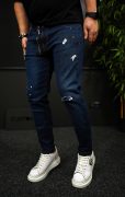 NEO Dark-blue zipper jeans MJL7012