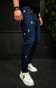 NEO Dark-blue zipper jeans MJL7012