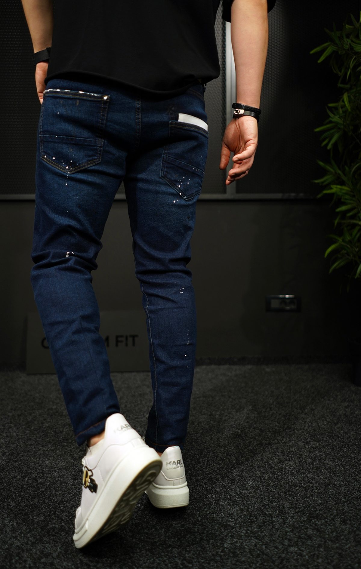 NEO Dark-blue zipper jeans MJL7012