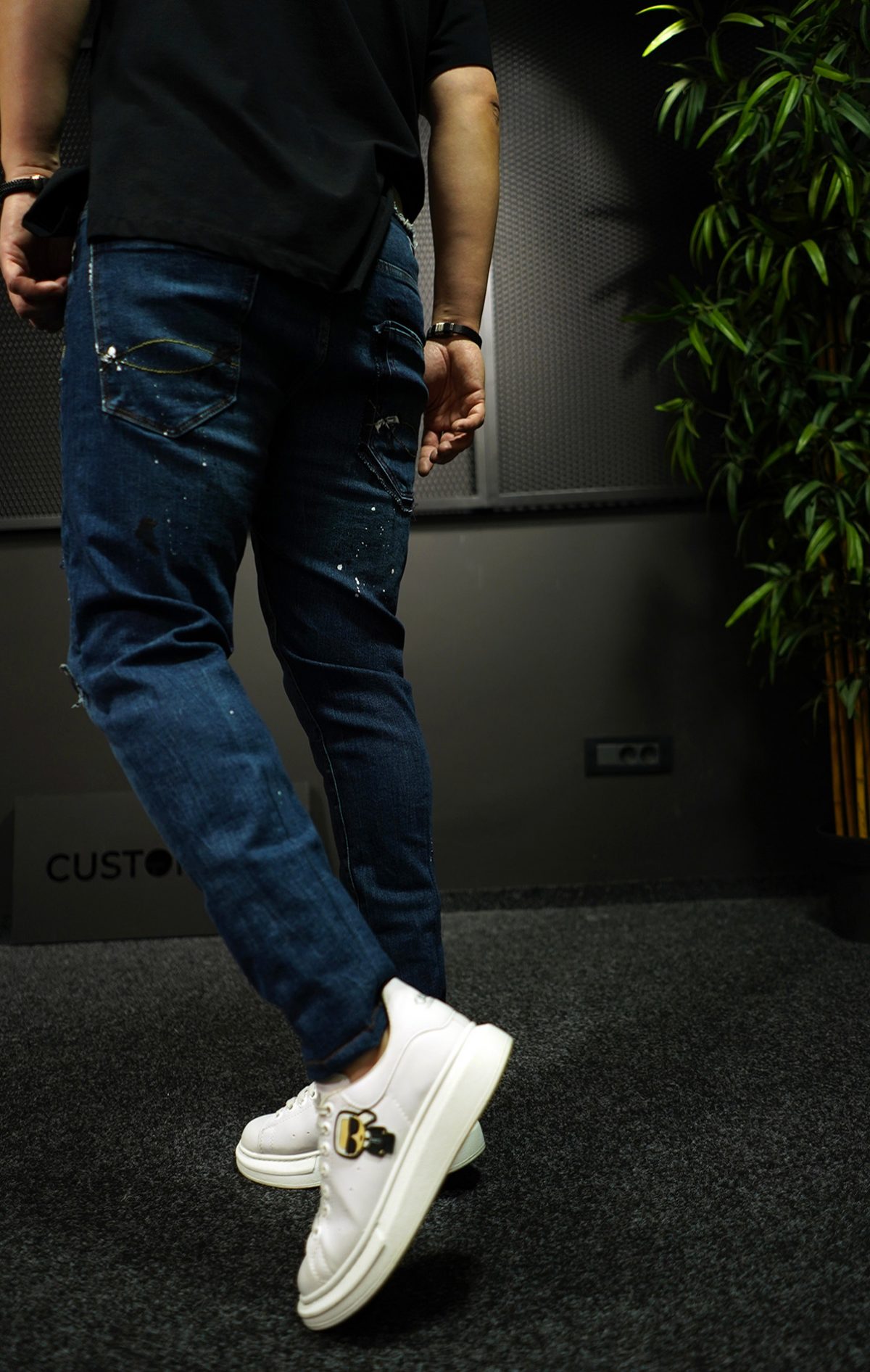 NEO BLUE-ZIPPER JEANS MJL7015