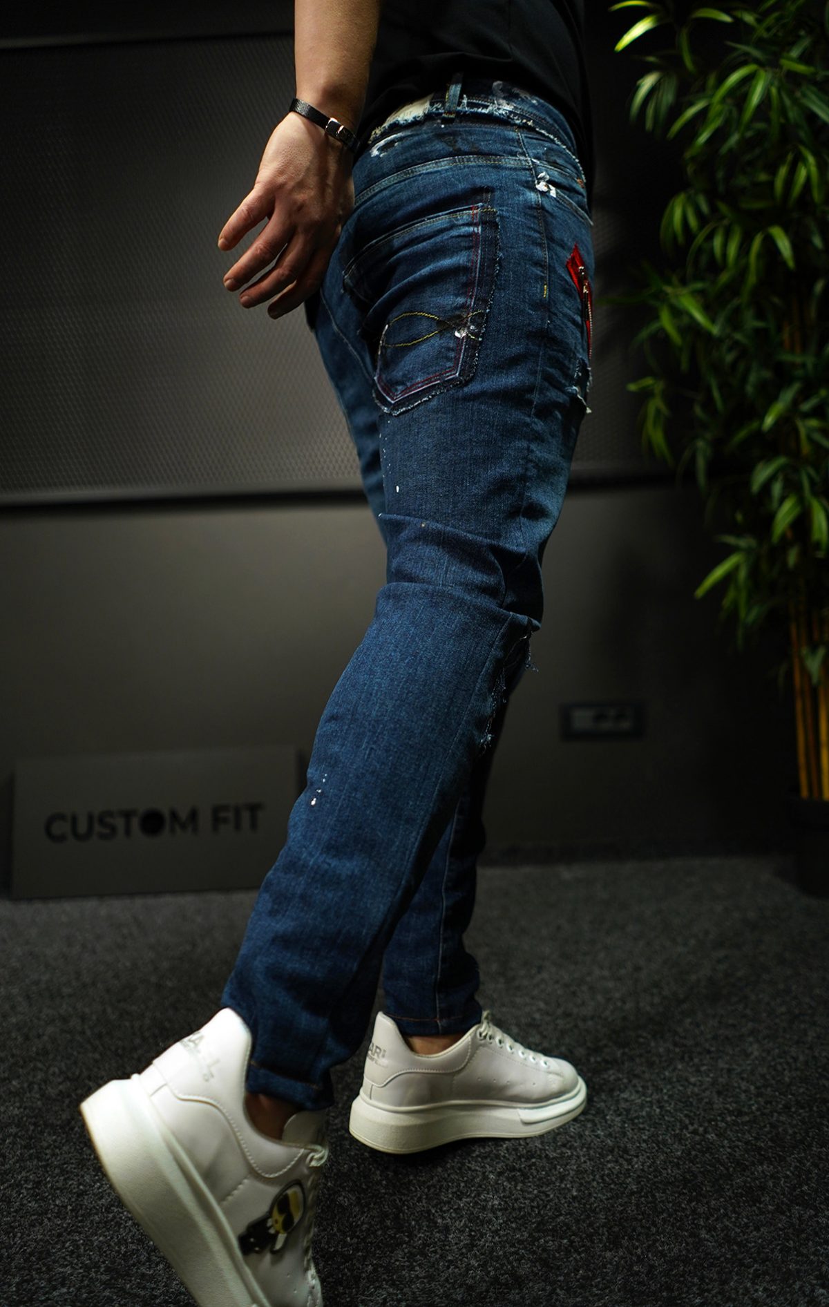 NEO BLUE-ZIPPER JEANS MJL7015