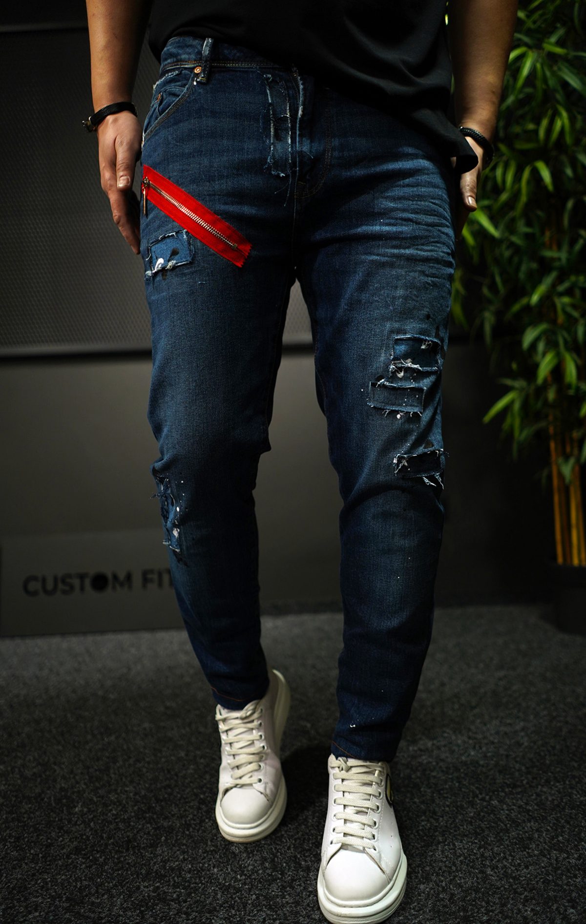 NEO BLUE-ZIPPER JEANS MJL7015