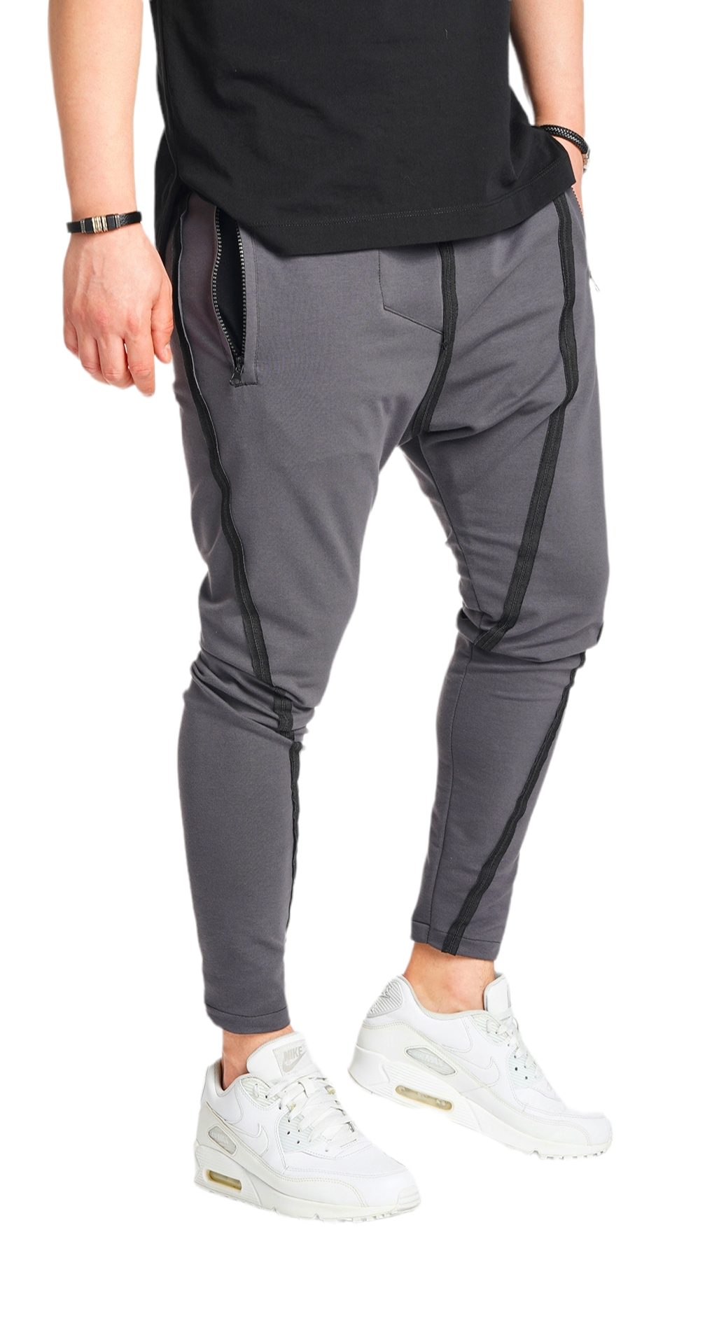 Pantaloni cu semi-tur, cusaturi raw MPL5700