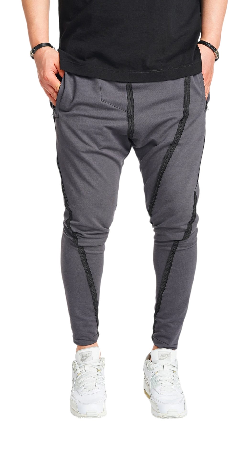 Pantaloni cu semi-tur, cusaturi raw MPL5700