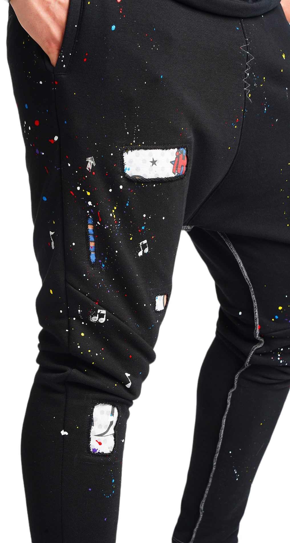 Pantaloni cu semi-tur, note muzicale MPL5701