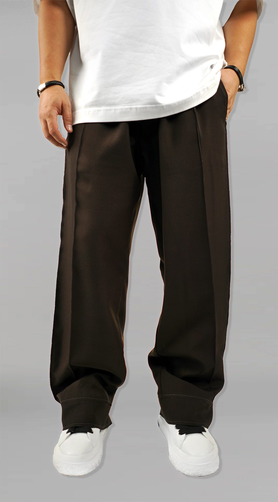 pantaloni elegant brownie MPL7118