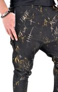 Pantaloni din denim/blug cu turul lasat, editie limitata MJL3979