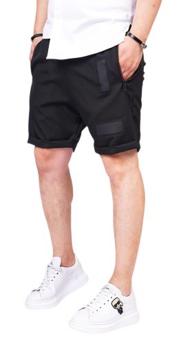 Pantaloni scurti polymat si piele neagra MSL6205