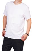 Tricou alb cu aplicatii minimal MTL6217 Tricou alb cu aplicatii minimal MTL6217