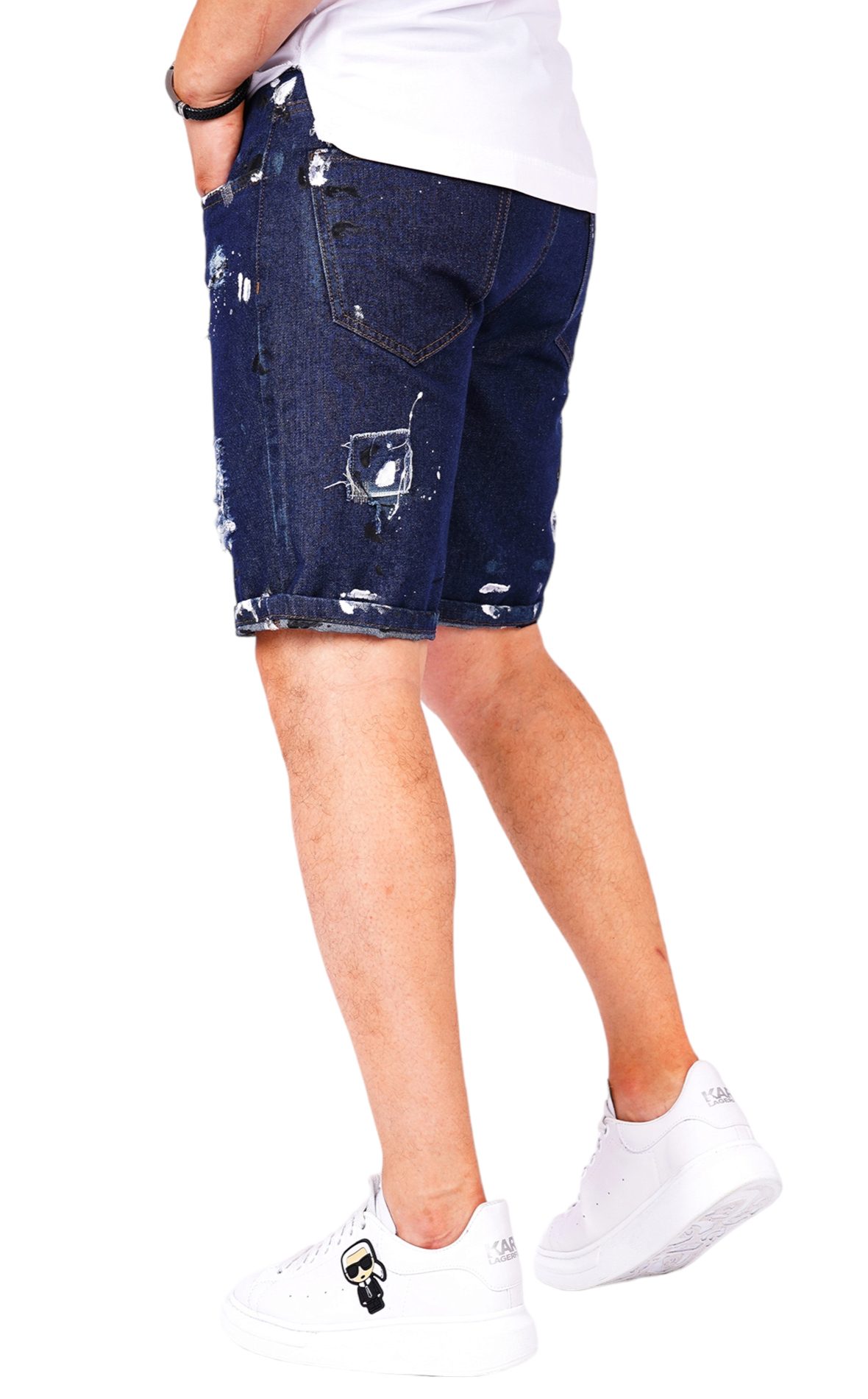 Blugi scurti - editie distressed MSL6310