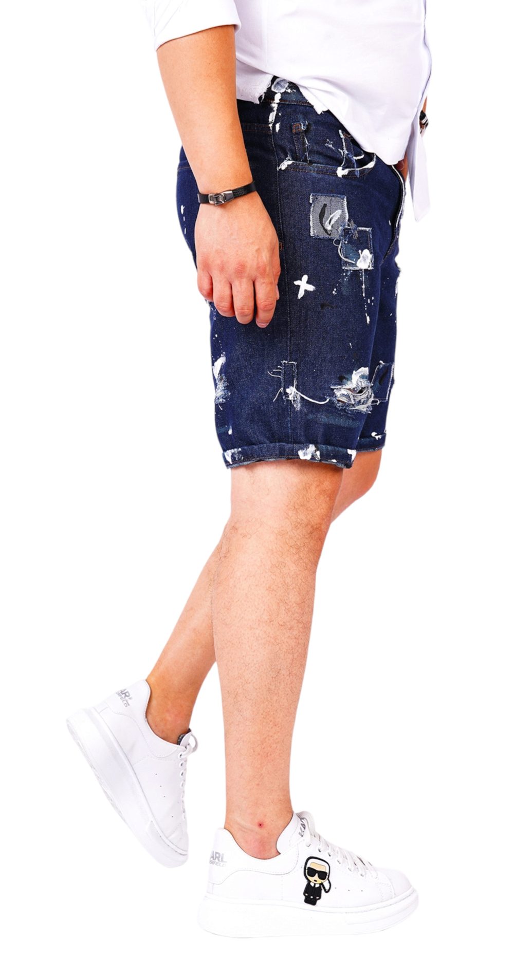 Blugi scurti - editie distressed MSL6310