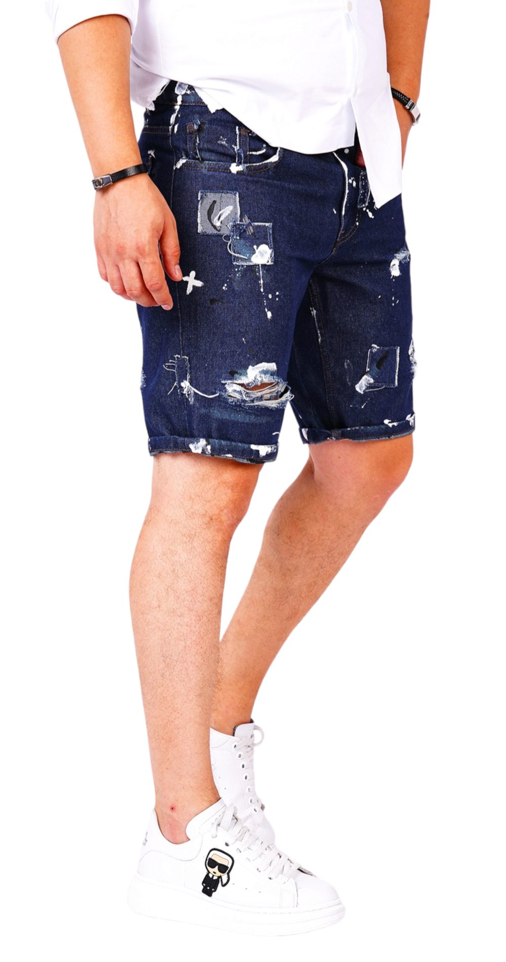 Blugi scurti - editie distressed MSL6310