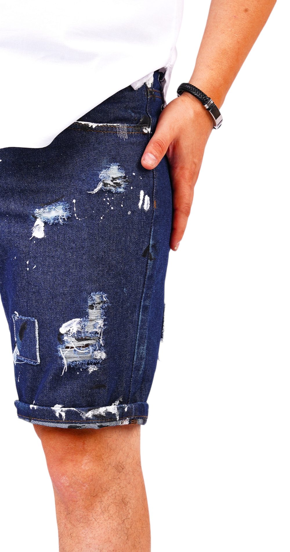 Blugi scurti - editie distressed MSL6310