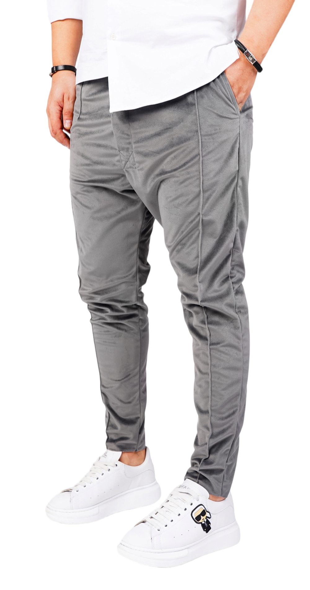 Pantaloni cu semi-tur, catifea luxury MPL6407