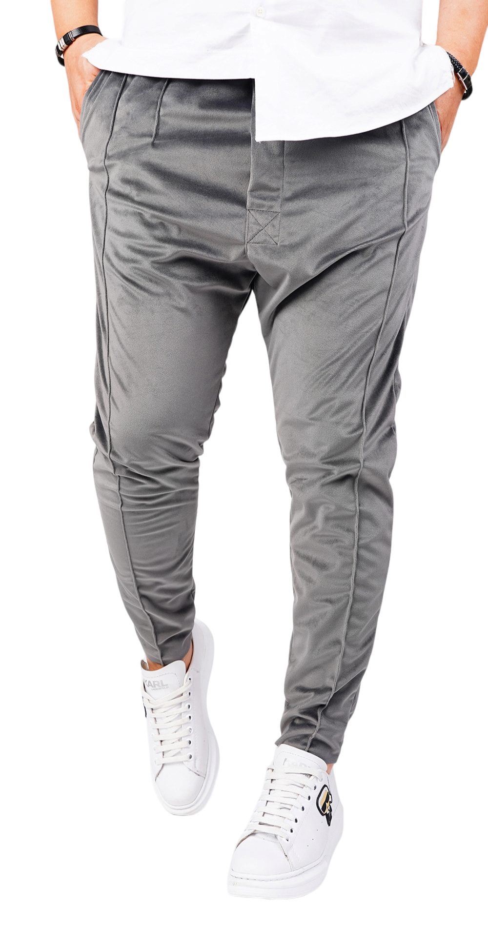 Pantaloni cu semi-tur, catifea luxury MPL6407