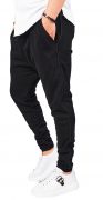 Pantaloni cu semi-tur si vipusca din fermoar negru MPL6411