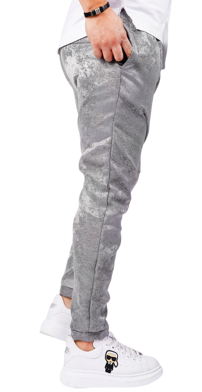 Pantaloni cu turul lasat, editie limitata NOT-FOR-EVERYONE MPL6416 Pantaloni cu turul lasat, editie limitata MPL6416