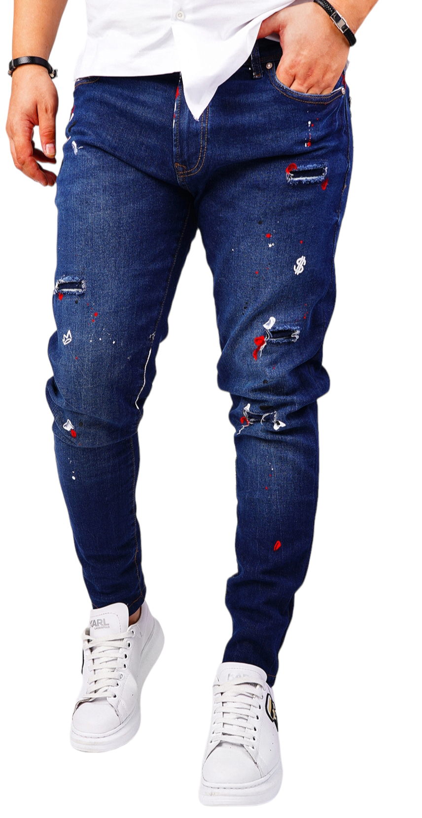 Blugi handmade, editie limitata jeans MJL6421 Blugi handmade, editie limitata MJL6421