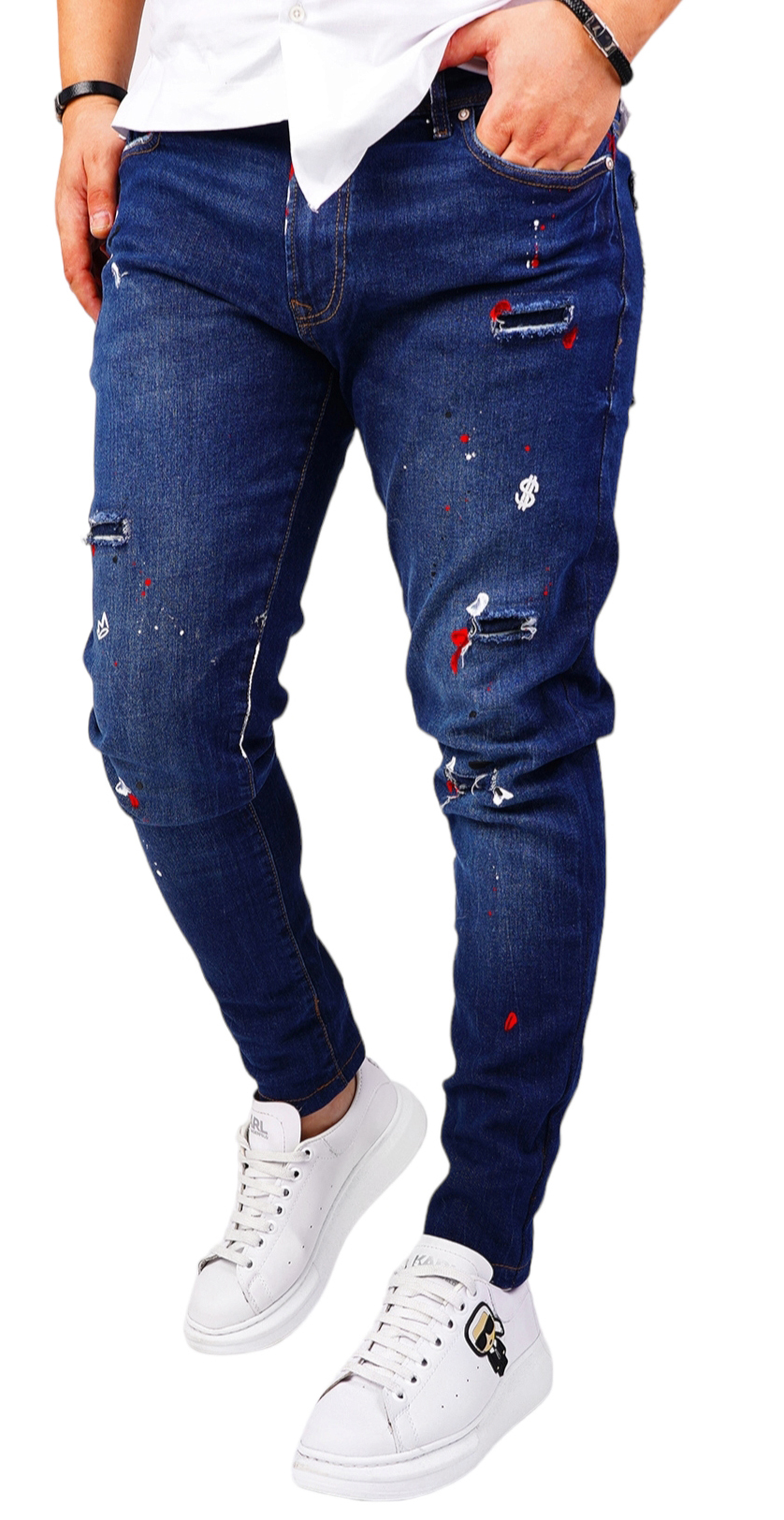 Blugi handmade, editie limitata jeans MJL6421 Blugi handmade, editie limitata MJL6421