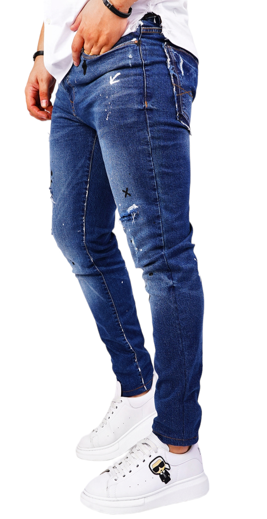 Blugi handmade, editie limitata jeans MJL6422 Blugi handmade, editie limitata MJL6422
