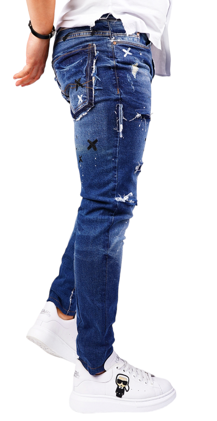 Blugi handmade, editie limitata jeans MJL6422 Blugi handmade, editie limitata MJL6422