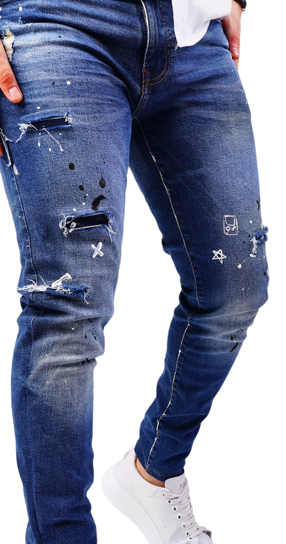 Blugi handmade, editie limitata jeans MJL6422 Blugi handmade, editie limitata MJL6422