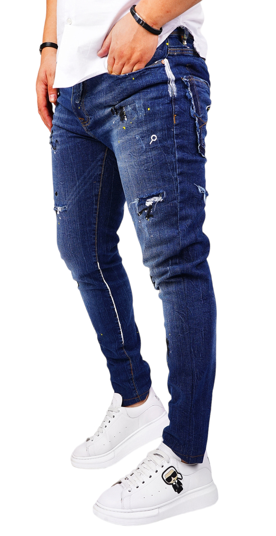 Blugi handmade, editie limitata jeans MJL6424 Blugi handmade, editie limitata MJL6424
