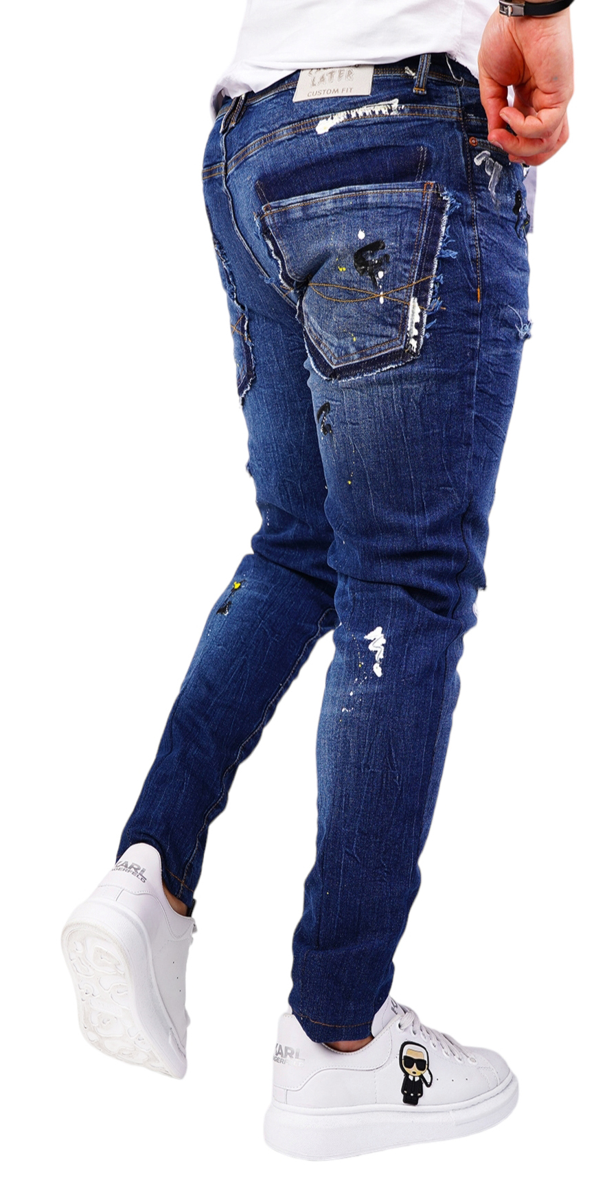Blugi handmade, editie limitata jeans MJL6424 Blugi handmade, editie limitata MJL6424