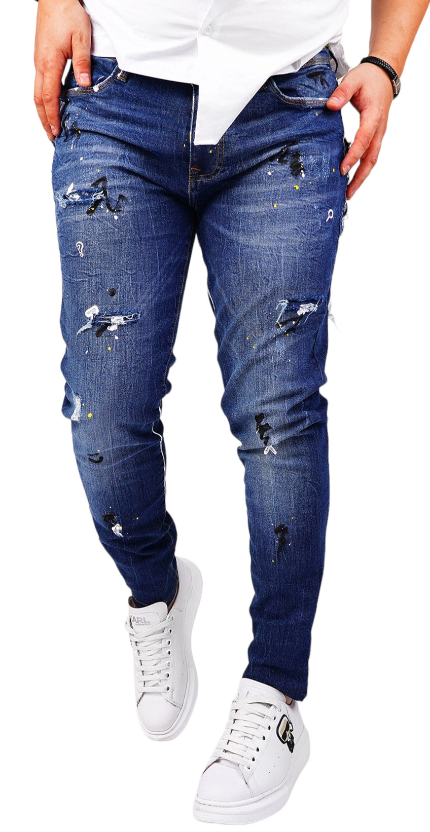 Blugi handmade, editie limitata jeans MJL6424 Blugi handmade, editie limitata MJL6424