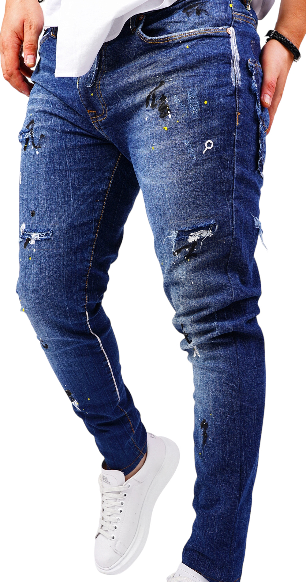 Blugi handmade, editie limitata jeans MJL6424 Blugi handmade, editie limitata MJL6424