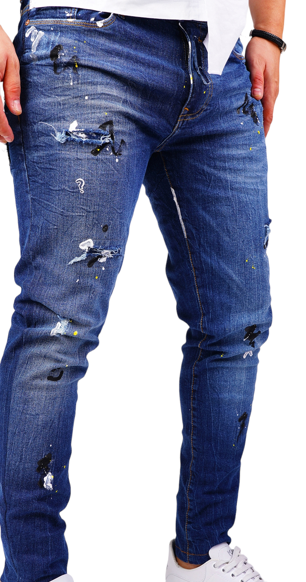 Blugi handmade, editie limitata jeans MJL6424 Blugi handmade, editie limitata MJL6424