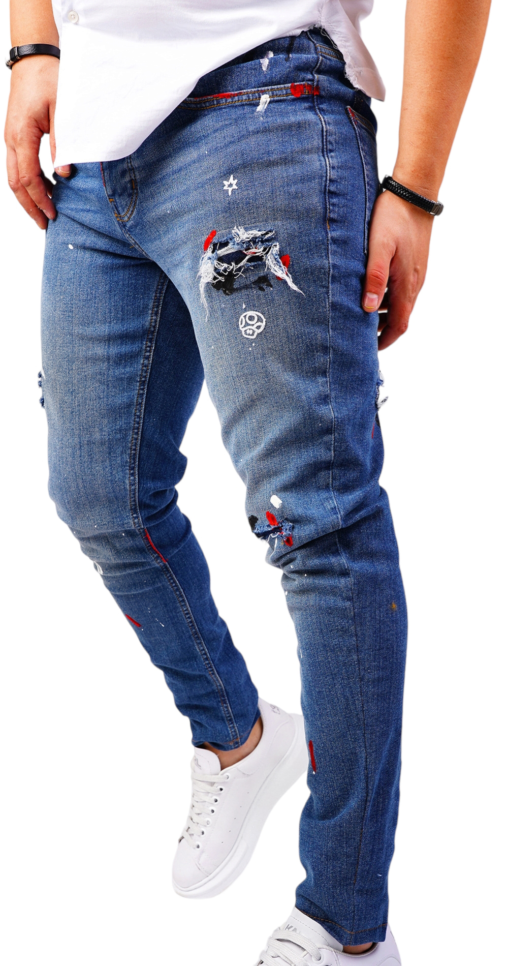 Blugi handmade, editie limitata jeans MJL6425 Blugi handmade, editie limitata MJL6425