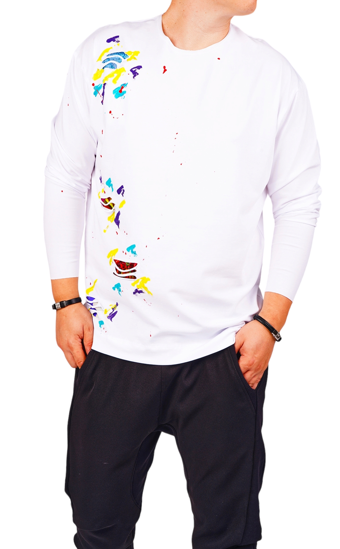 Bluza handmade, pictata manual bluze si hanorace MBL6429 Bluza handmade, pictata manual MBL6429