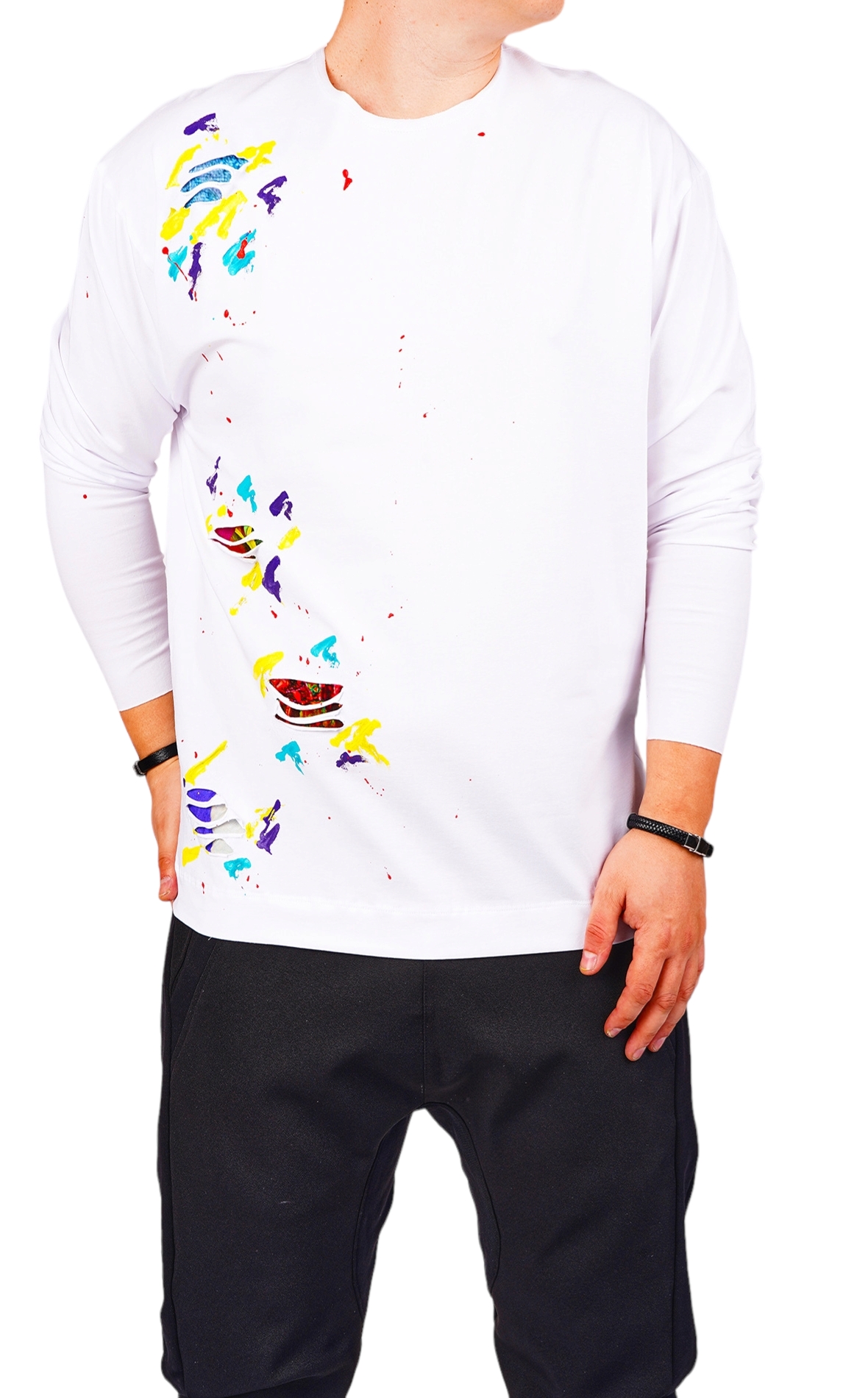 Bluza handmade, pictata manual bluze si hanorace MBL6429 Bluza handmade, pictata manual MBL6429