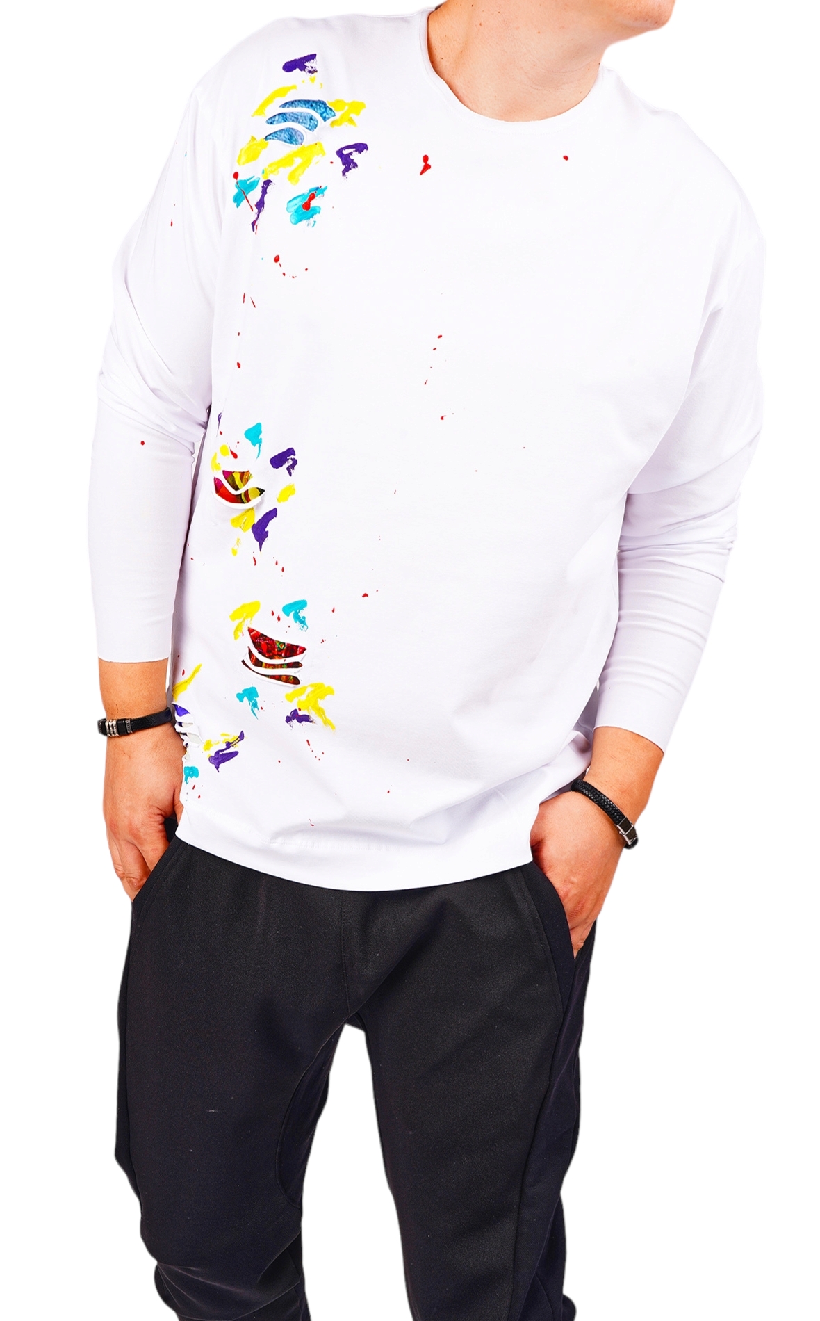 Bluza handmade, pictata manual bluze si hanorace MBL6429 Bluza handmade, pictata manual MBL6429