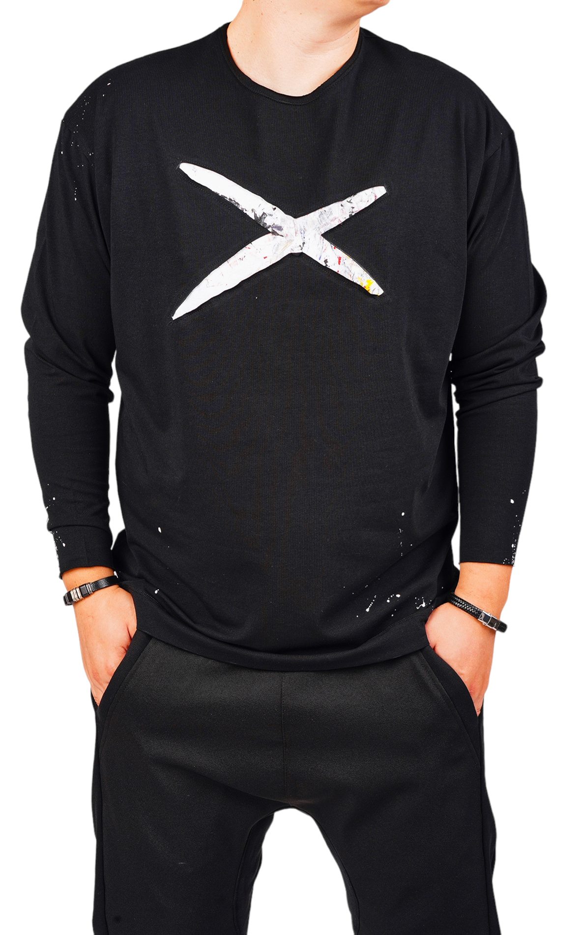 Bluza handmade, pictata manual MBL6430 Bluza handmade, pictata manual MBL6430