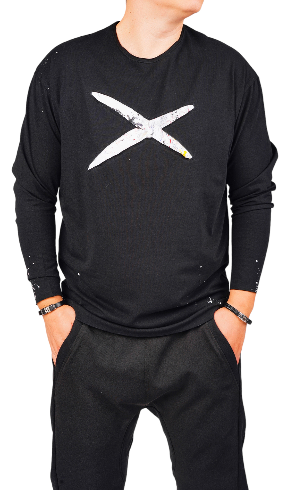 Bluza handmade, pictata manual MBL6430 Bluza handmade, pictata manual MBL6430