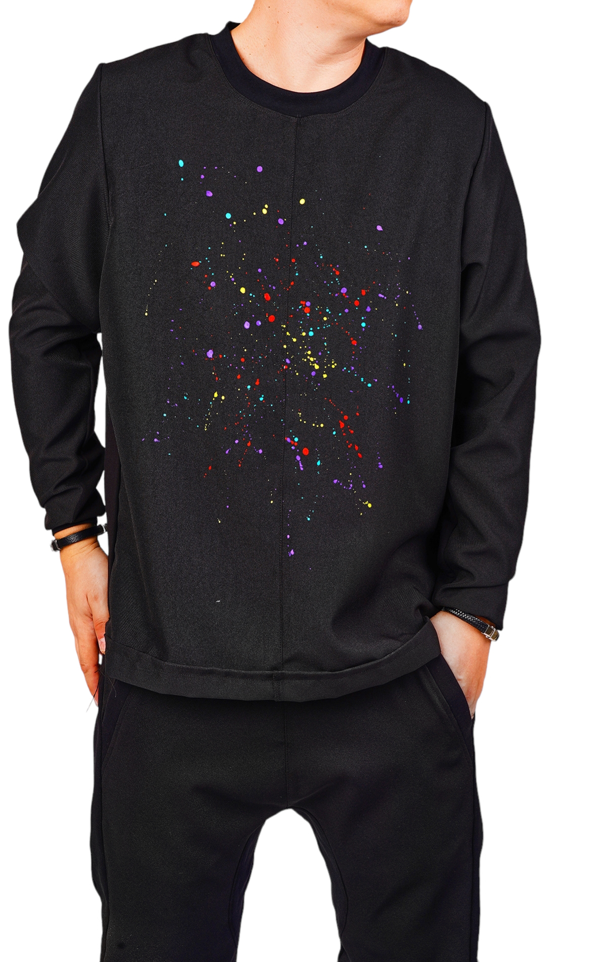 Bluza handmade, pictata manual bluze si hanorace MBL6438 Bluza handmade, pictata manual MBL6438