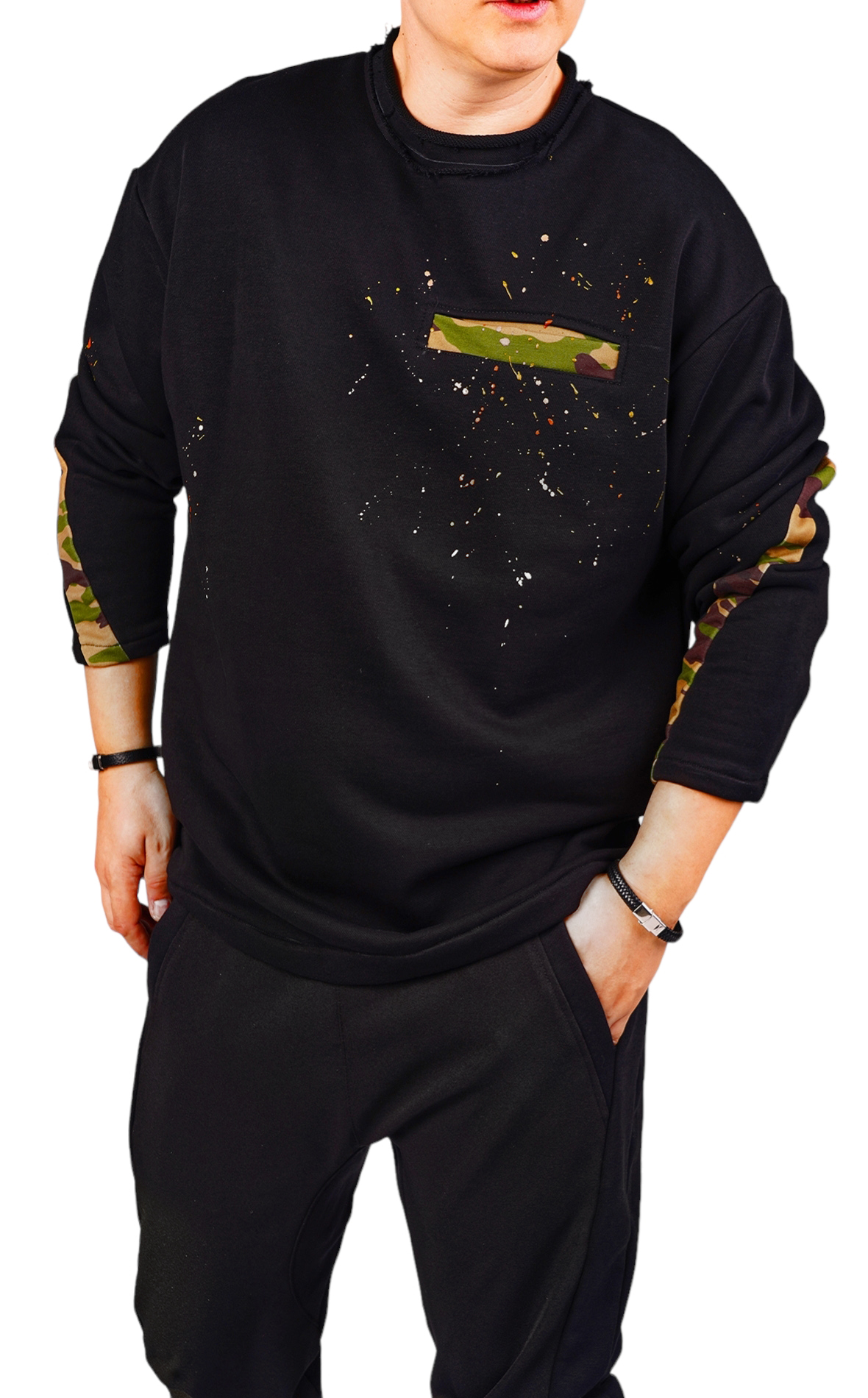 Bluza handmade, army style bluze si hanorace MBL6439 Bluza handmade, army style MBL6439