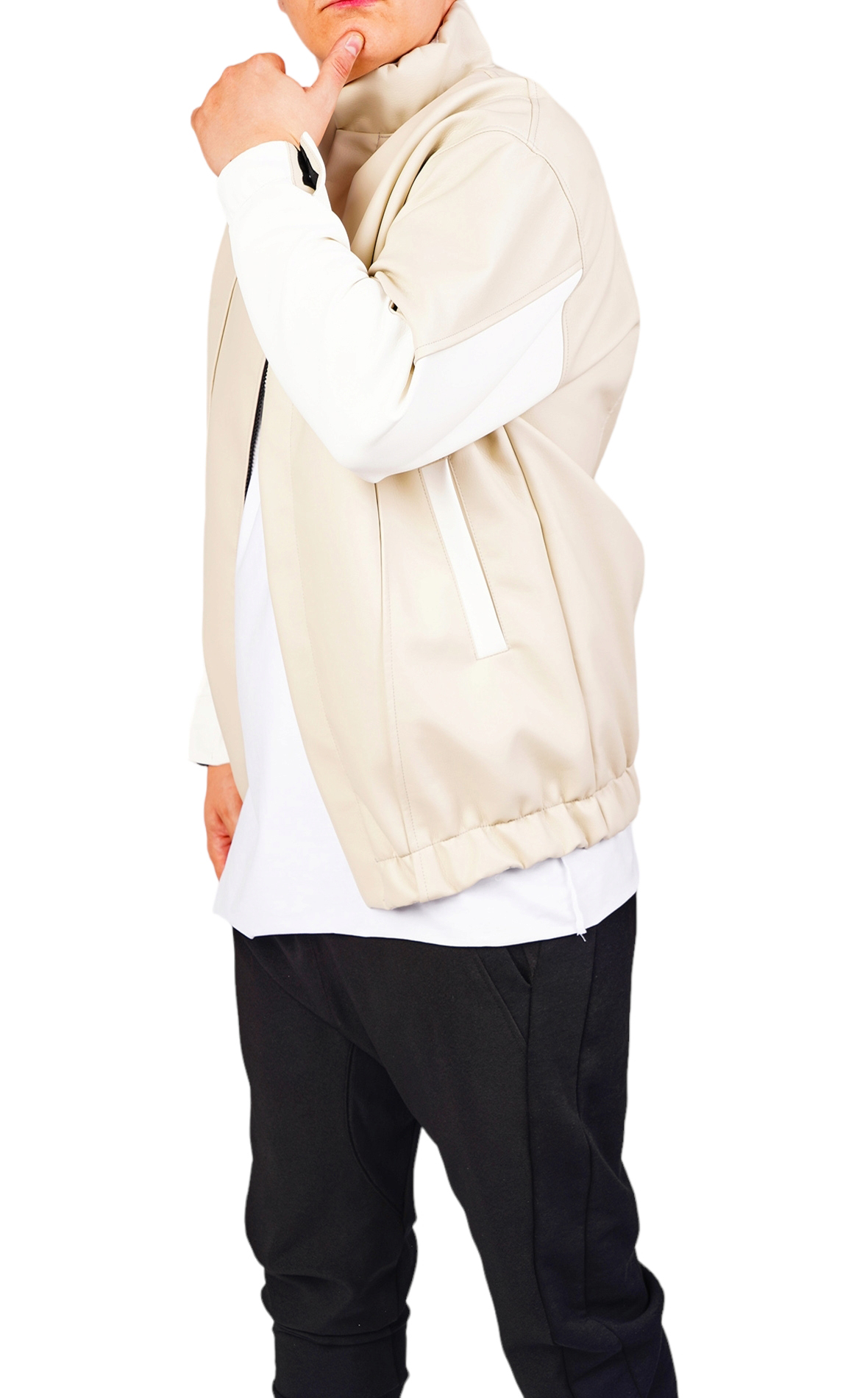 Geaca din piele, hi-bomber veste MGL6445 Geaca din piele, hi-bomber MGL6445