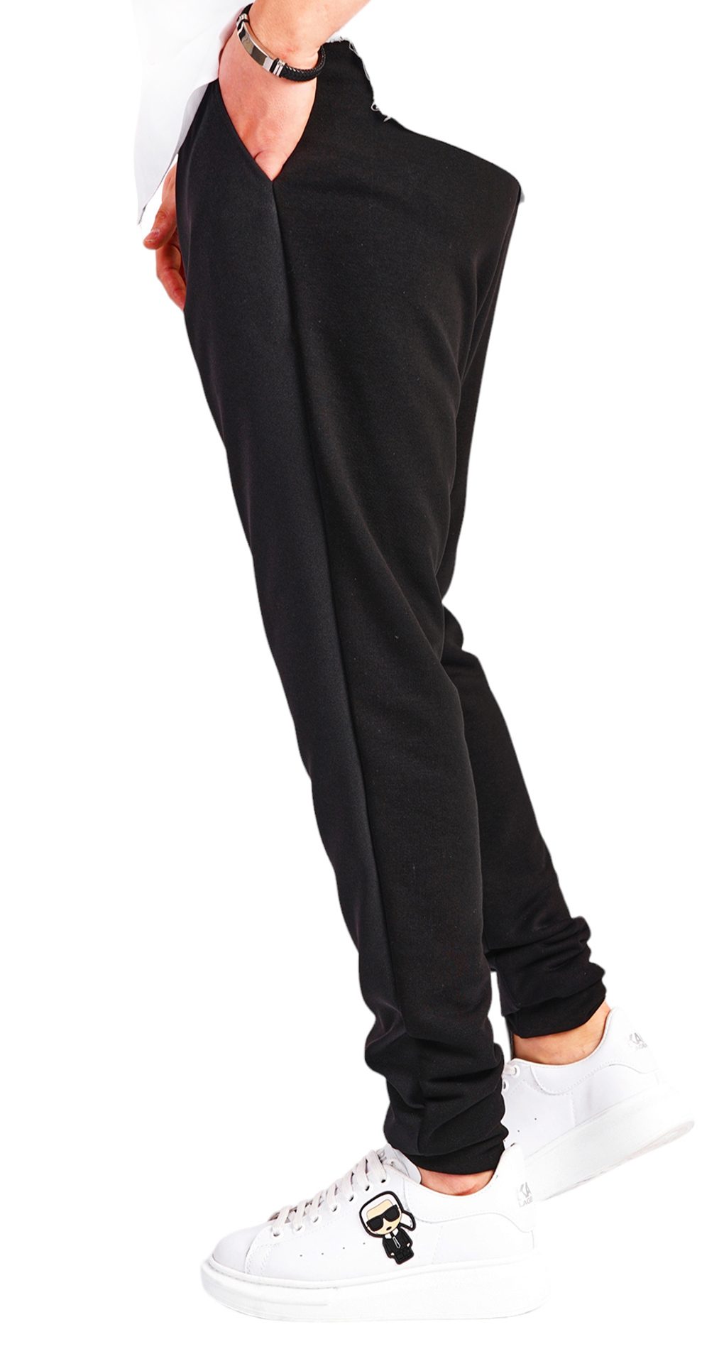 Pantaloni minimal cu semi-tur MPL6509