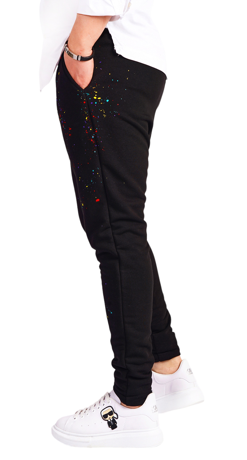 Pantaloni cu stropi de culoare pantaloni MPL6513 Pantaloni cu stropi de culoare MPL6513