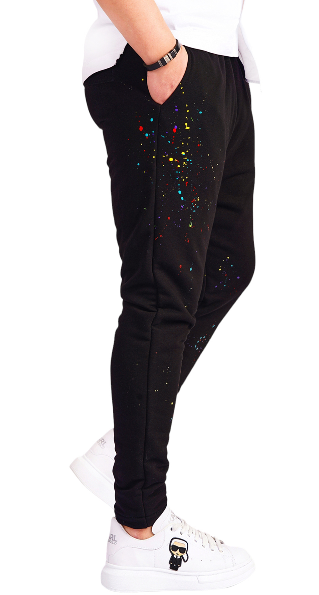 Pantaloni cu stropi de culoare pantaloni MPL6513 Pantaloni cu stropi de culoare MPL6513