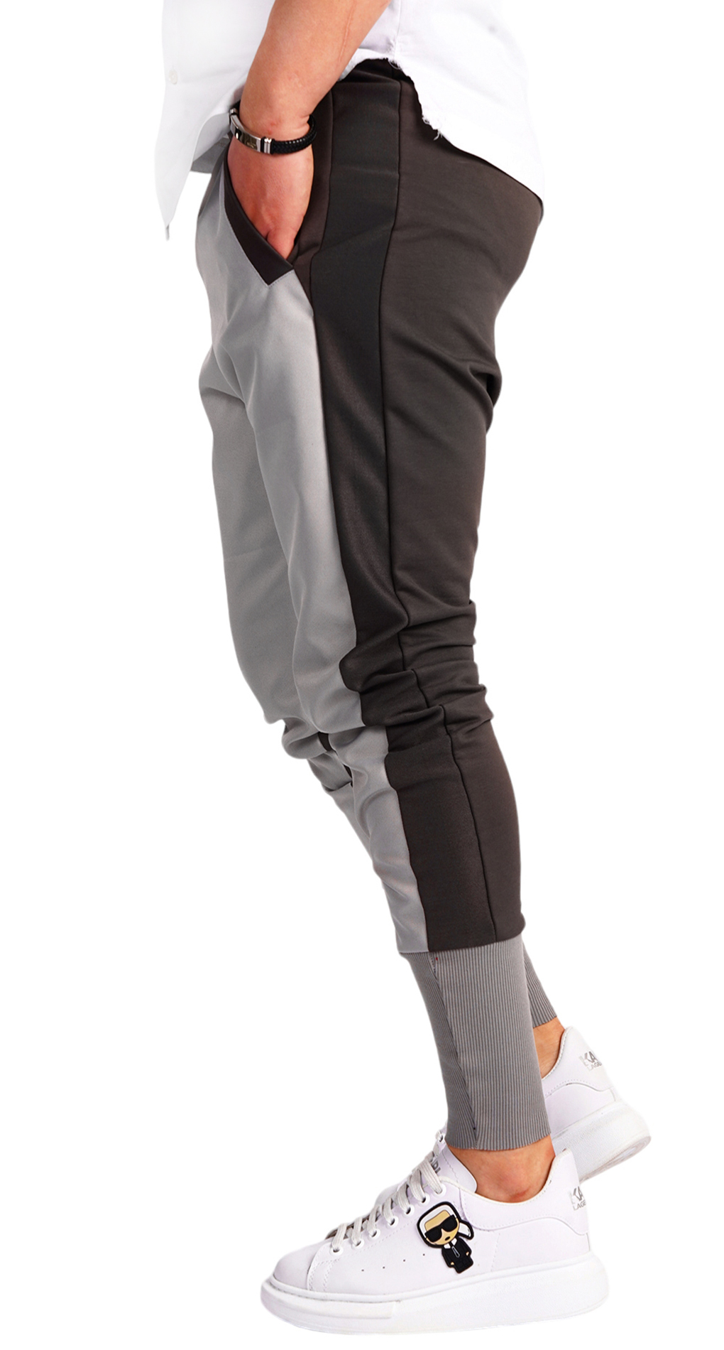 Pantaloni cu turul lasat pantaloni MPL6515 Pantaloni cu turul lasat MPL6515