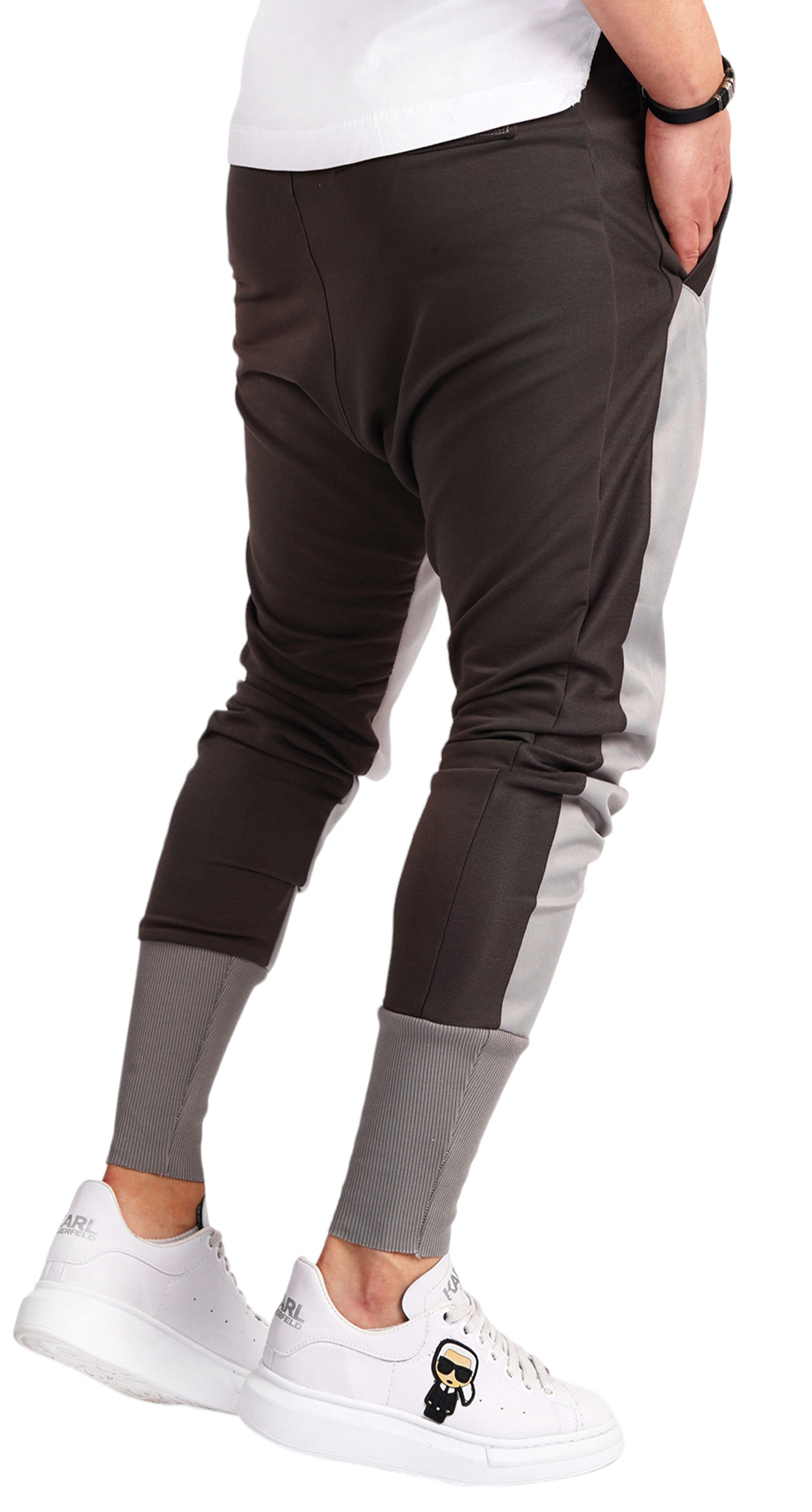 Pantaloni cu turul lasat pantaloni MPL6515 Pantaloni cu turul lasat MPL6515