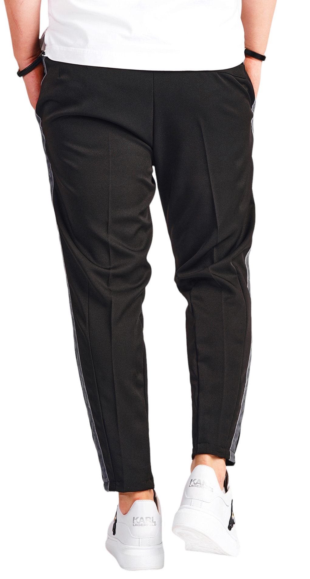 Pantaloni eleganti din stofa, cu vipusca laterala MPL6518