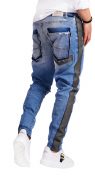 Blugi pentru barbati cu insertii de piele 7-Ani MJL6520 Blugi pentru barbati cu insertii de piele MJL6520