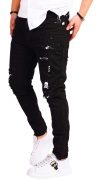 Blugi negri pentru barbati 7-Ani MJL6522 Blugi negri pentru barbati MJL6522